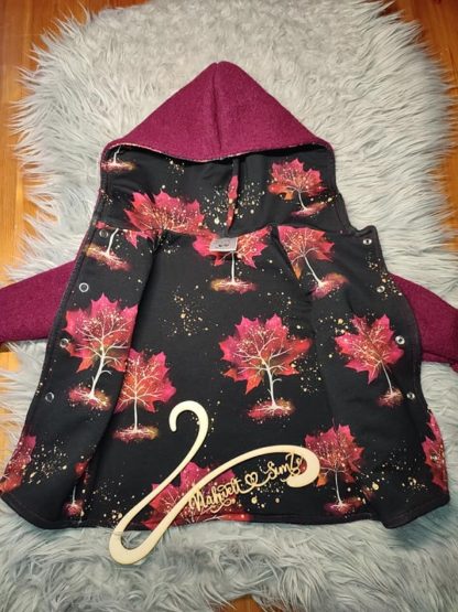 Walkjacke Bordeaux-Ahorn